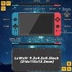 7inch Handheld Game Console Classic Video Games Pad System 5800+ Games Built-in Rechargeable Battery Gaming Consoles 64GB Blue Red