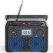 Portable CD Player Boombox with Bluetooth,CD Players for Home with Stereo Speakers,Rechargeable Boom Box CD Player with FM Radio,Support CD/MP3,USB/TF Card,Headphone Jack