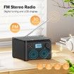 Portable CD Player Boombox with Bluetooth,CD Players for Home with Stereo Speakers,Rechargeable Boom Box CD Player with FM Radio,Support CD/MP3,USB/TF Card,Headphone Jack