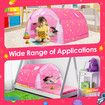 Playhouse Tent Portable Stars Bed Kids Play Game House Cottage DIY Sleeping Canopy Indoor Outdoor Pink