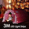 Playhouse Tent Portable Stars Bed Kids Play Game House Cottage DIY Sleeping Canopy Indoor Outdoor Pink