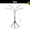 LED Plant Grow Light Full Spectrum Indoor Flower Growing Lamp 4 Heads 80 LEDs Height Adjustable Tripod Stand Auto Timer