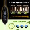 LED Grow Light Indoor Plants Full Spectrum Growing Lamp 420LEDs 200W 4 Heads Auto Timer Adjustable Tripod Stand