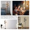 Modern Floor Lamp Standing Reading Light Tall Black Corner Industrial for Bed Living Room Office with Cage Shades 169cm