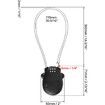 Retractable Cable Lock, Security Password Lock Steel Cable Luggage Locks
