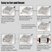Outdoor Padlock [One Touch Unlock] High Security Weatherproof, Hidden Password Design Suitable for Locker,Silver