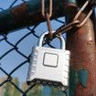 Outdoor Padlock [One Touch Unlock] High Security Weatherproof, Hidden Password Design Suitable for Locker,Silver