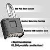 Outdoor Padlock [One Touch Unlock] High Security Weatherproof, Hidden Password Design Suitable for Locker,Black