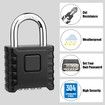 Outdoor Padlock [One Touch Unlock] High Security Weatherproof, Hidden Password Design Suitable for Locker,Black