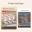 Refrigerator Egg Storage Box Automatic Rolling Rack for Large Capacity Egg Holder Color White
