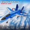 RC Airplane F-35 Jet Plane 2 CH Easy to Fly for Kids Beginners (Blue)