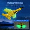 RC Plane 2CH Remote Control Plane SU35 RC Jet 2.4GHz RC Airplane RTF Easy to Fly Airplane Toys for Beginner,Kids,with Night Lights USB Charging (Yellow)