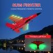 RC Airplane 2CH RC Plane 2.4GHz Remote Control Plane RTF SU35 RC Jet Easy to Fly Airplane Toys rc Planes for Kids and Beginner with Night Lights (Red)