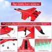 RC Airplane 2CH RC Plane 2.4GHz Remote Control Plane RTF SU35 RC Jet Easy to Fly Airplane Toys rc Planes for Kids and Beginner with Night Lights (Red)