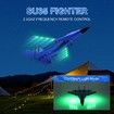 RC Plane Toy Remote Control Airplane Easy Fly Jet Night Lights RTF SU35 Model 2CH 2.4GHz USB Charging Blue Beginner Kids Outdoor Adventure
