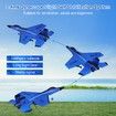 RC Plane Toy Remote Control Airplane Easy Fly Jet Night Lights RTF SU35 Model 2CH 2.4GHz USB Charging Blue Beginner Kids Outdoor Adventure