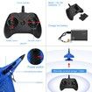 RC Plane Toy Remote Control Airplane Easy Fly Jet Night Lights RTF SU35 Model 2CH 2.4GHz USB Charging Blue Beginner Kids Outdoor Adventure