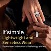 Smart Ring 12# Fitness Tracker Activity Tracker Rate Monitor Sleep Recorder Activity Reminder IP68 Waterproof Level Silver