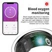 Smart Ring 12# Fitness Tracker Activity Tracker Rate Monitor Sleep Recorder Activity Reminder IP68 Waterproof Level Silver