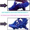 12" 3D Printed Crystal Dragon,Articulated Dragon,Dragon Fidget Toy,Home Office Decor Executive Desk Toy (Laser Purple)