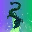 12" 3D Printed Crystal Dragon,Articulated Dragon,Dragon Fidget Toy,Home Office Decor Executive Desk Toy (Laser Green)