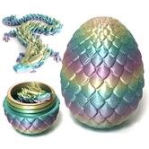 Easter Dragon Egg 3D Printed Dragon Egg Articulated Dragon Crystal Dragon with Dragon Fidget Dragon Egg Toy Executive Desk Toys