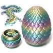 Easter Dragon Egg 3D Printed Dragon Egg Articulated Dragon Crystal Dragon with Dragon Fidget Dragon Egg Toy Executive Desk Toys