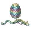 Easter Dragon Egg 3D Printed Dragon Egg Articulated Dragon Crystal Dragon with Dragon Fidget Dragon Egg Toy Executive Desk Toys