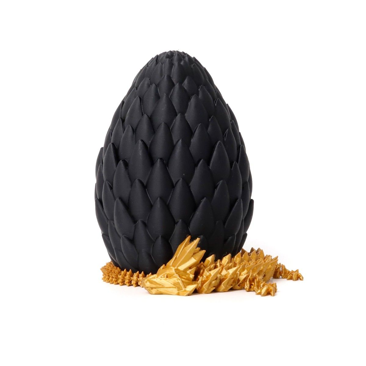 Dragon Egg,Red Mix Gold,Surprise Egg Toy with Flexible Dragon,3D Printed Gift,Articulated Dragon Egg Fidget Toy (12In)