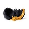 Dragon Egg,Red Mix Gold,Surprise Egg Toy with Flexible Dragon,3D Printed Gift,Articulated Dragon Egg Fidget Toy (12In)