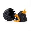 Dragon Egg,Red Mix Gold,Surprise Egg Toy with Flexible Dragon,3D Printed Gift,Articulated Dragon Egg Fidget Toy (12In)