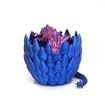 Dragon Egg,Red Mix Gold,Surprise Egg Toy with Flexible Dragon,3D Printed Gift,Articulated Dragon Egg Fidget Toy (Purple,12" Dragon )