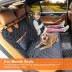 Dog Seat Cover Waterproof Hammock 600D Nonslip Durable Soft Pet Back Seat Covers for Cars Trucks and SUVs