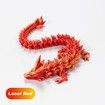 3D Printed Dragon in Egg,Full Articulated Crystal Dragon with Dragon Egg,Flexible Joints Home Decor Executive Desk Toys,Office Decor (Red)