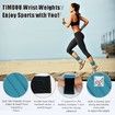 Ankle Weights for Women Men,Adjustable Wrist Weighted Bracelet for Home Gym Workout,Walking,Running,Travel,Pilate,Yoga,Exercise,Barre,Strength Training Set of 2 (1Lb Each,Blue)