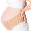 Maternity Belly Band for Pregnant Women for Abdomen,Pelvic,Waist,Back All Stages of Pregnancy Postpartum Belly Band (Beige) Pregnant Mom Gifts