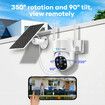 WiFi Security Camerax4 CCTV Set Solar Wireless Home PTZ Outdoor Surveillance System 4MP Spy Waterproof Remote Channel