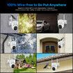 WiFi Security Camerax4 CCTV Set Solar Wireless Home PTZ Outdoor Surveillance System 4MP Spy Waterproof Remote Channel