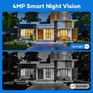 WiFi Security Camerax4 CCTV Set Solar Wireless Home PTZ Outdoor Surveillance System 4MP Spy Waterproof Remote Channel