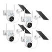 WiFi Security Camerax4 CCTV Set Solar Wireless Home PTZ Outdoor Surveillance System 4MP Spy Waterproof Remote Channel