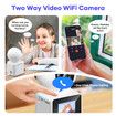 WiFi Security Camerax2 Baby Home Cam Wireless Surveillance Motion Detection 2K 3MP 2 Way Video Pet Smart Indoor Desktop Monitor