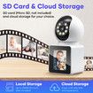 WiFi Security Camerax2 Baby Home Cam Wireless Surveillance Motion Detection 2K 3MP 2 Way Video Pet Smart Indoor Desktop Monitor