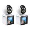 WiFi Security Camerax2 Baby Home Cam Wireless Surveillance Motion Detection 2K 3MP 2 Way Video Pet Smart Indoor Desktop Monitor