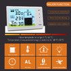 Liquid Level Sensor, Wireless Ultrasonic Tank Liquid Depth Level Meter With Alarm Clock For Electronic Ultrasonic Open Under Ground Measurement
