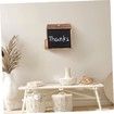 Rustic Burnt Wood Wall Mountable Restaurant Tip, Fundraising Donation Money Collection or Comment Ballot Box with Lock and Key, Clear Acrylic Sign Holder and Chalkboard Surface