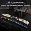Computer Speakers Bluetooth Wireless Gaming Speakers Clock Led Display 3D Stereo Subwoofer Aux Fm Sound Bar For Tv Home Theater Color Black