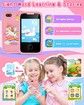 Smart Touch Screen Kids Phone Unicorn Gifts for Girls Age 6-8 with Dual Camera Music Game Learning Toy Phone Christmas Birthday Gifts for Girls