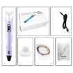 (Purple)3D Printing Pen with Display - Includes 3D Pen, 3 Starter Colors of PLA Filament