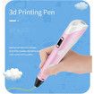 (Pink)3D Printing Pen with Display - Includes 3D Pen, 3 Starter Colors of PLA Filament