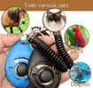 2 Pack(Black + Blue),Pet Training Clicker for Dog, Clickers with Wrist Strap for Cat Bird Puppy